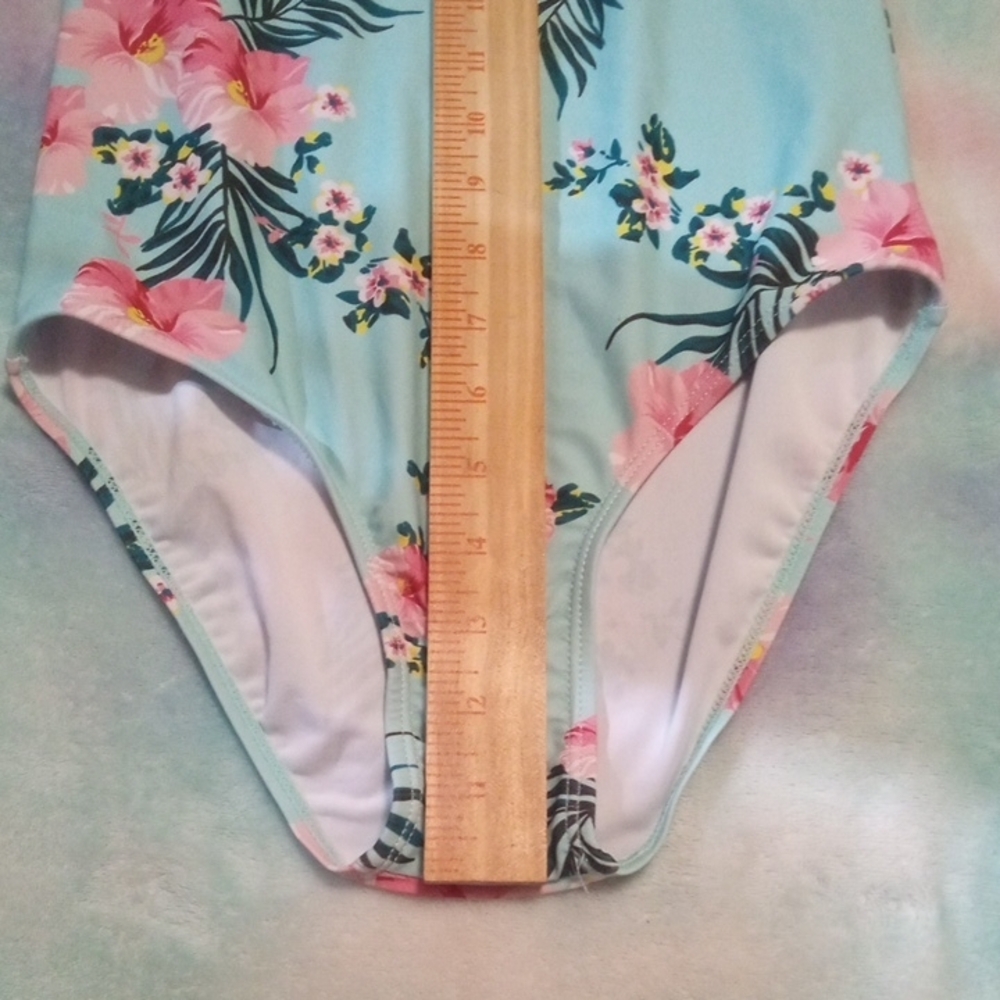 Floral Ruffle One-Shoulder Swimsuit - Picture 8 of 9